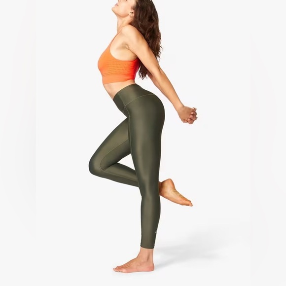 NEW Sweaty Betty High Shine 7/8 Workout Leggings Dark Forrest Green Women’s XXL - Picture 1 of 13